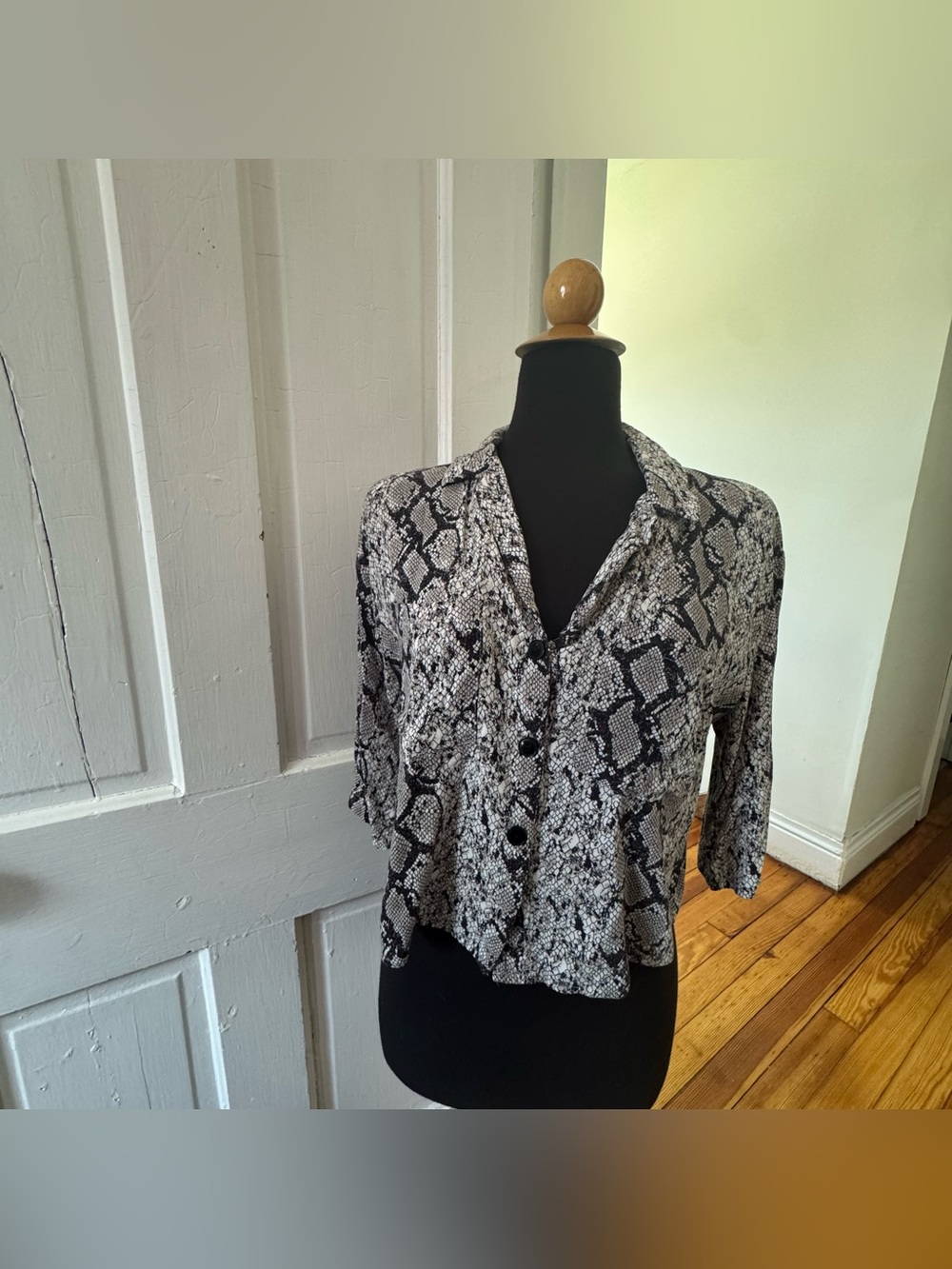 Bershka snakeskin blouse